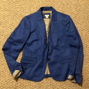 J. Crew Blue Linen Blazer